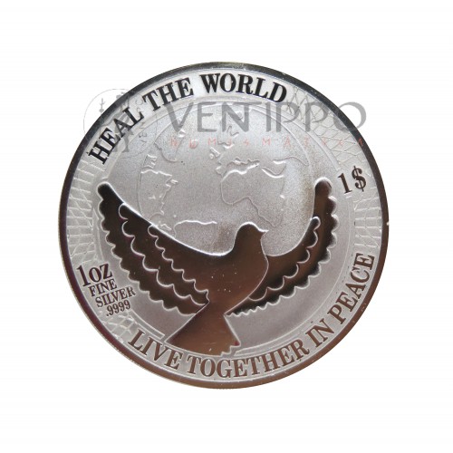 Islas Cook, 1 $ Plata (1 oz. ley 999 mls) 2022 Heal The Word BU