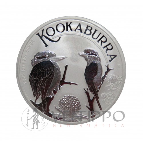 Australia, Dollar plata ( 1 OZ 9999 mls .) Kookaburra 2023, BU.