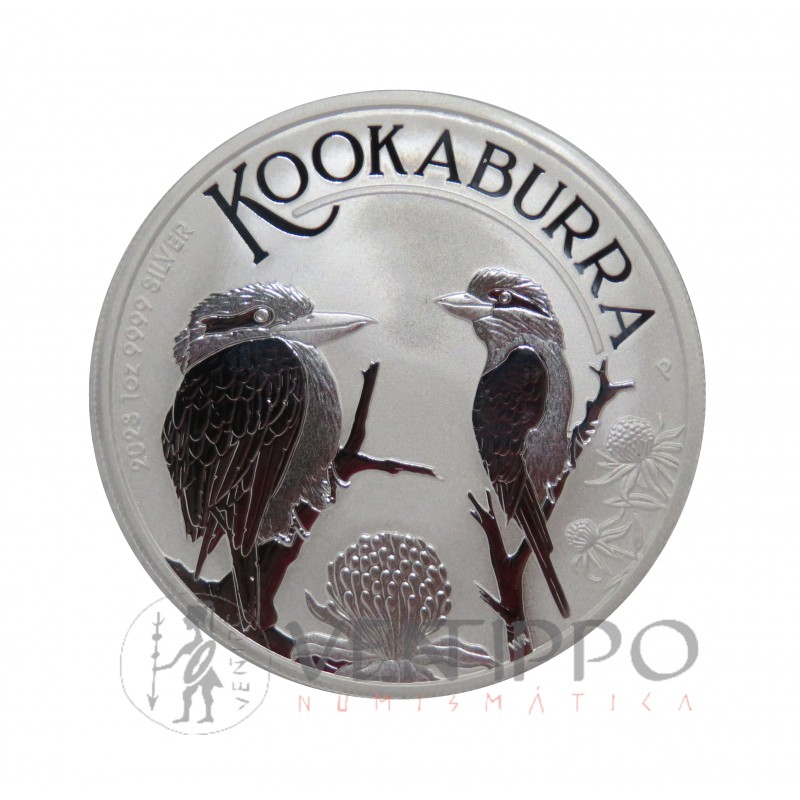 Australia, Dollar plata ( 1 OZ 9999 mls .) Kookaburra 2023, BU.