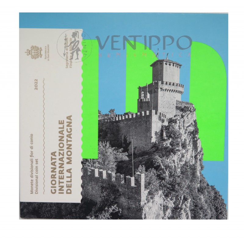 San Marino, Cartera oficial 9 valores, 2022, Día Mundial de la Montaña, FDC