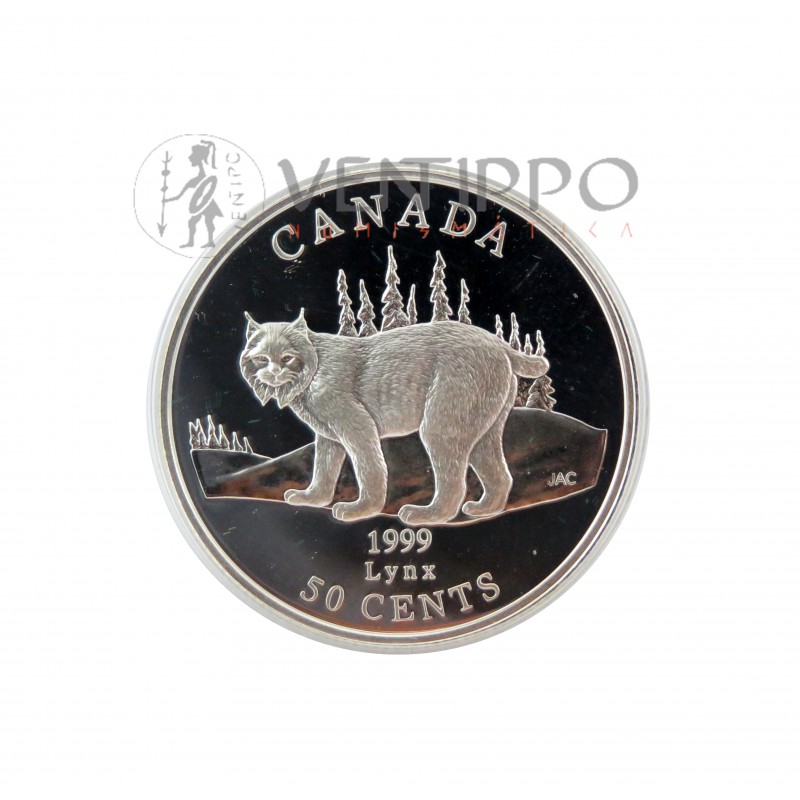 Canadá 4 x 50 Cents plata Proof 1999 gatos de Canadá