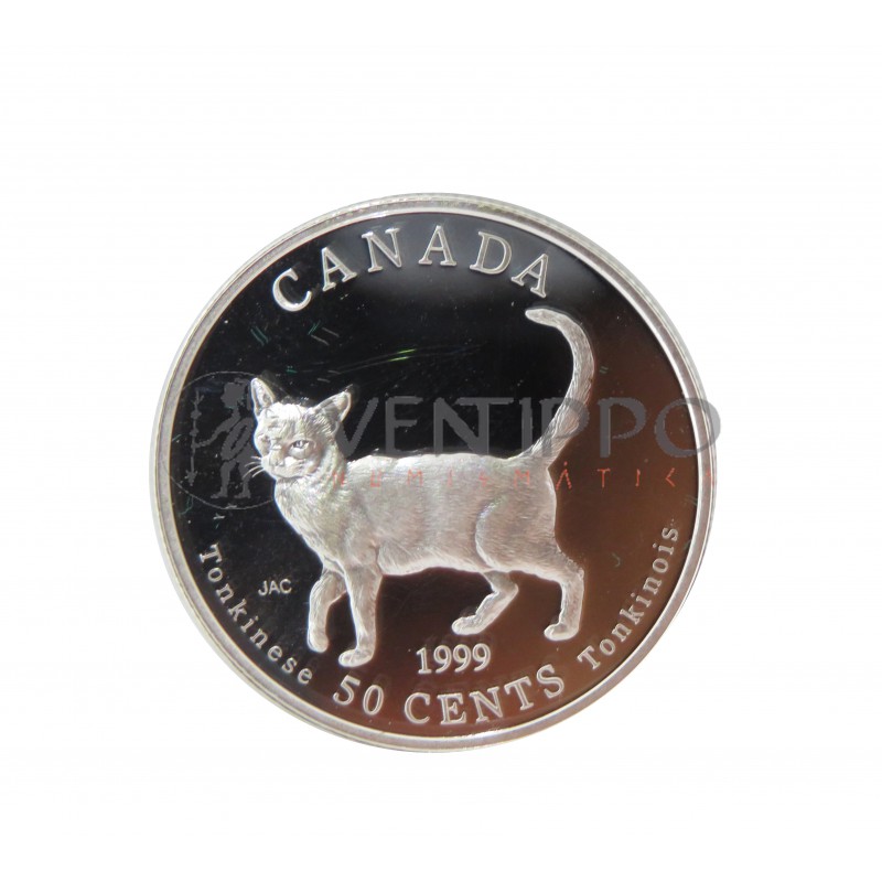 Canadá 4 x 50 Cents plata Proof 1999 gatos de Canadá