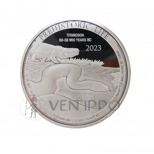 Cpngo, 20 Francs Plata ( 1 OZ 999 mls. ) 2023, Titanoboa, BU.