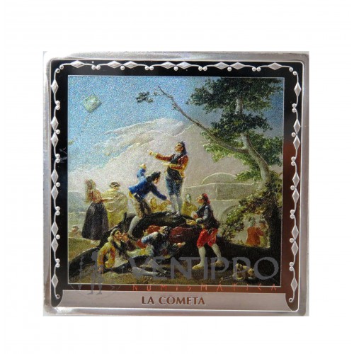 España, 10€ Plata Proof ( 1OZ 999 mls. ), 2021, Serie 275 Aniv. Francisco de Goya, " La Cometa "
