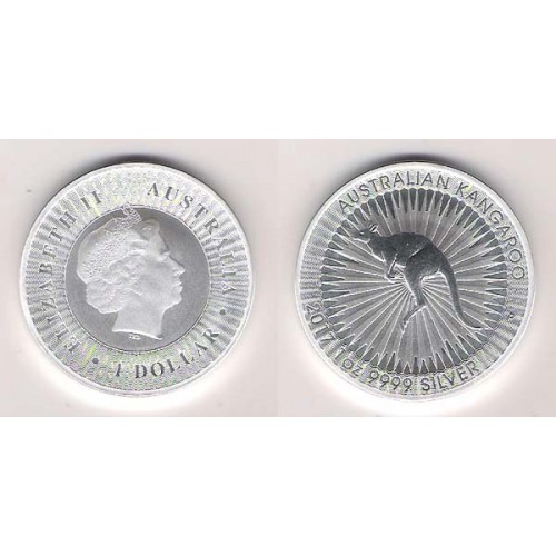 AUSTRALIA, 1 $ PLATA (1 OZ. 999 mls), CANGURO PERTH 2017