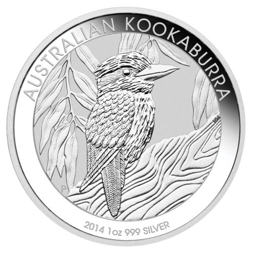 AUSTRALIA, 1 DOLLAR PLATA (1 OZ. 999 mls) KOOKABURRA 2014 BU