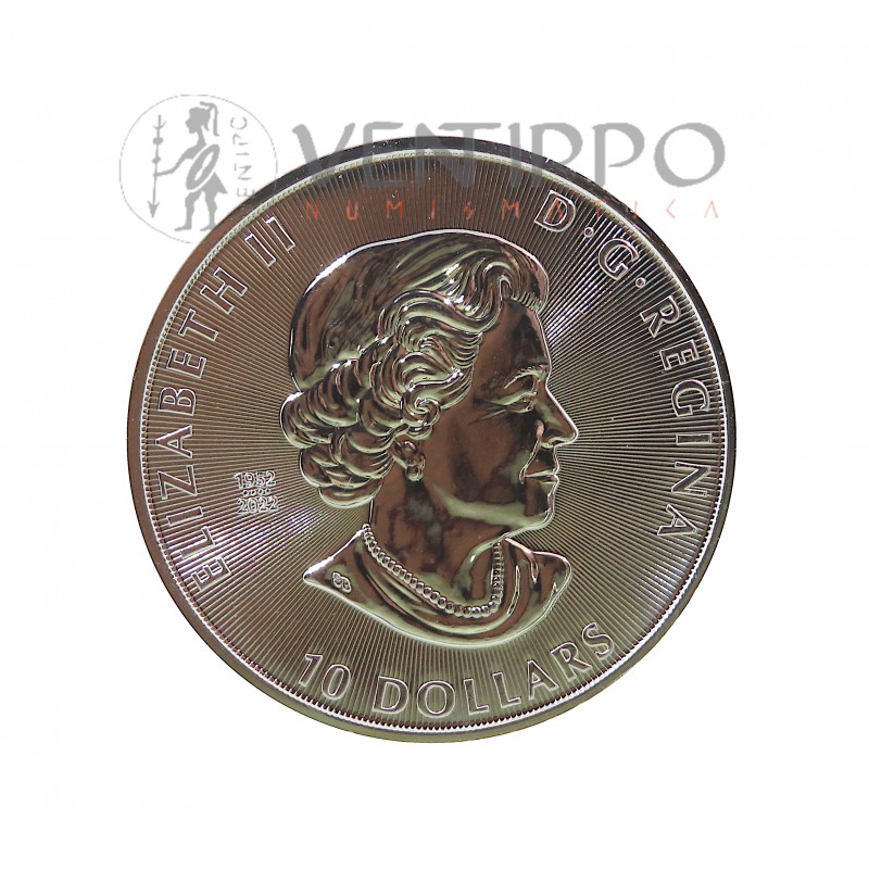 Canadá, 10 $  Plata ( 2 OZ ley 9999 mls. ) Smilodon 2023, S/C