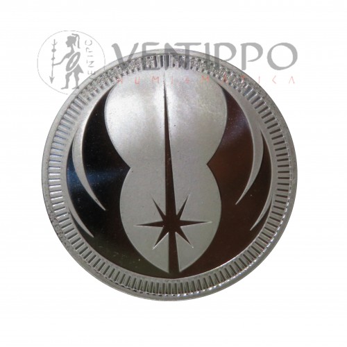 Niue, 2 $ Plata ( 1 Oz 999 mls. ) 2023 Star Wars: Jedi Order Crest, BU.