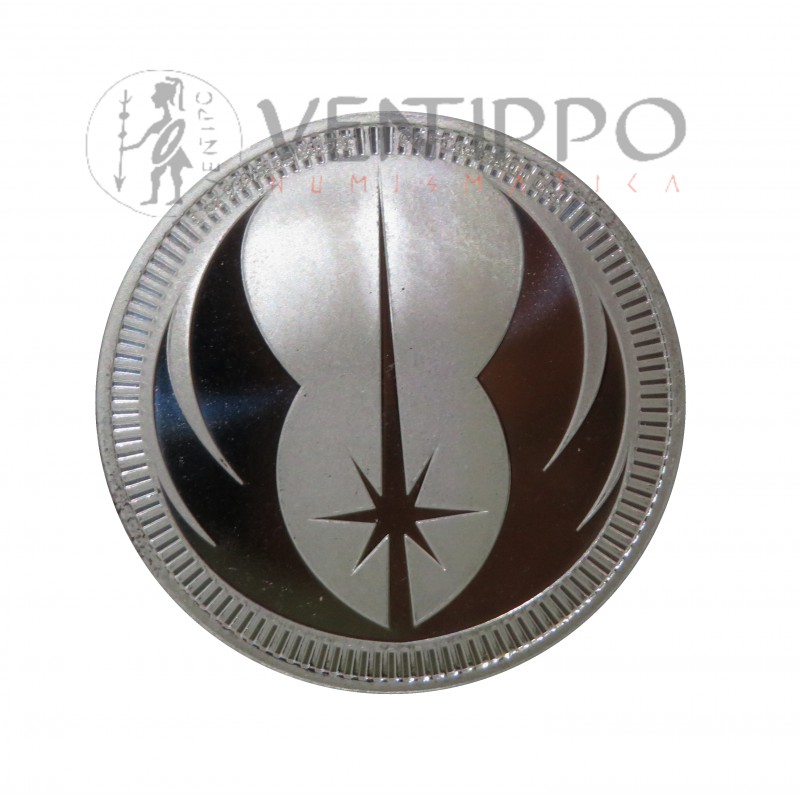 Niue, 2 $ Plata ( 1 Oz 999 mls. ) 2023 Star Wars: Jedi Order Crest, BU.
