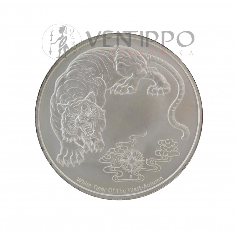 Samoa, 2 $ Plata ( 1 OZ  Ley 999 mls. ) Serie Cuatro Guardianes, BU Mate 2023.