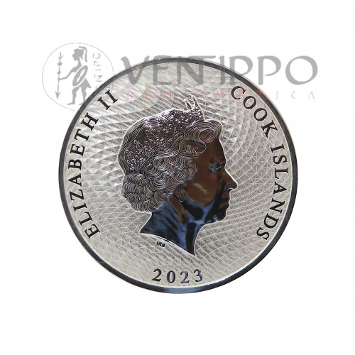 Islas Cook, Dollar Plata ( 1 OZ 999 mls. ) Bounty 2023, BU.