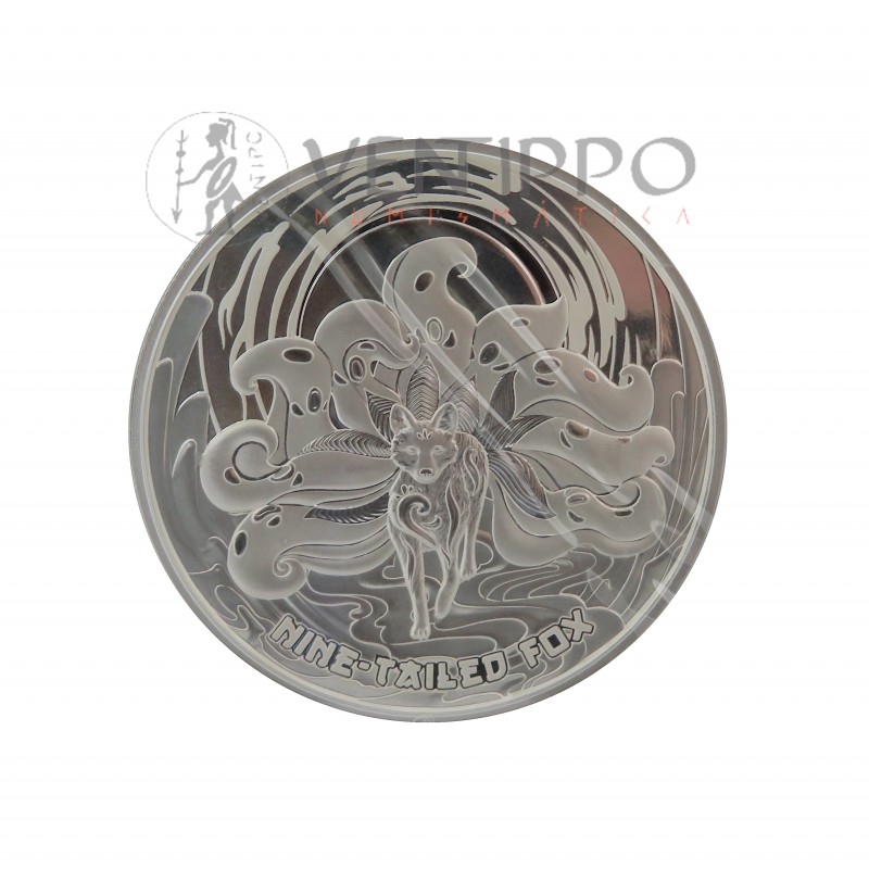 Samoa, 2  $ Plata ( 1 OZ ley 999 mls. ) Zorro de Nueve Colas, BU, 2023.