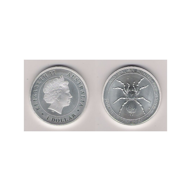 AUSTRALIA, DOLLAR PLATA (1 OZ. 999 mls), 2015 ARAÑA FUNNEL-WEB,