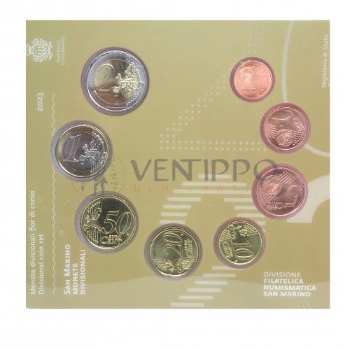 San Marino, Cartera Oficial 8 Valores, 2023 FDC