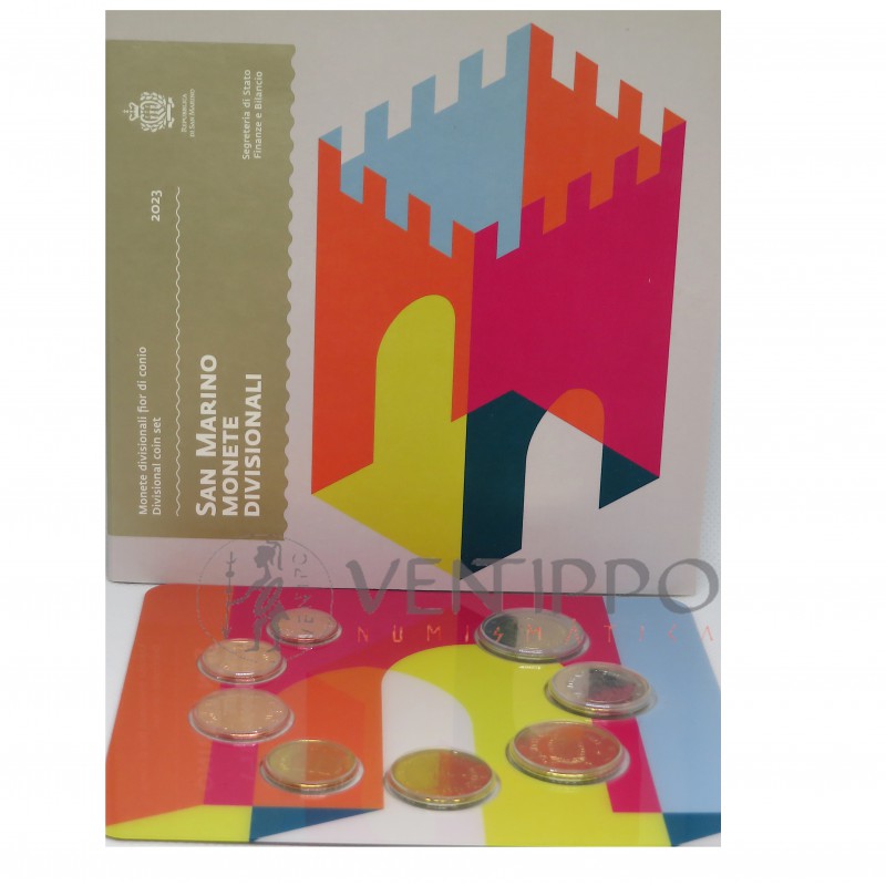 San Marino, Cartera Oficial 8 Valores, 2023 FDC