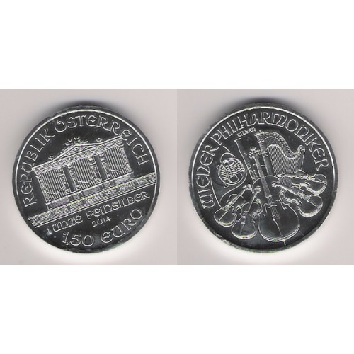 AUSTRIA, 1'5 € ( 1 OZ. 999 mls. ), FILARMÓNICA 2014