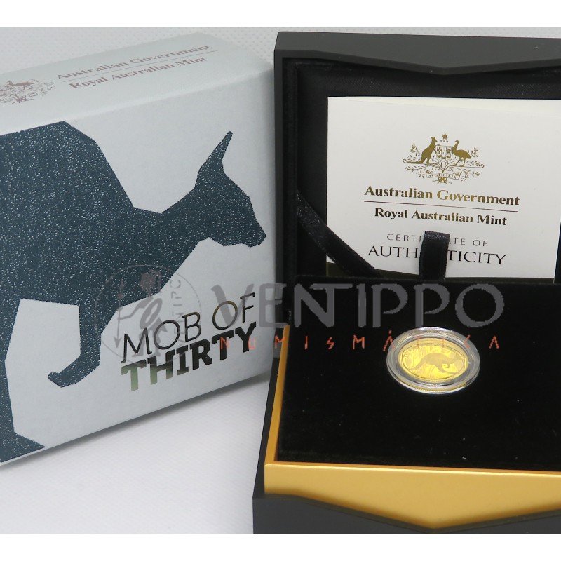 Australia, 10 $ Oro ( 1/10 OZ ley 9999 mls. ) 2023, Canguro RAM 30 ANV. Proof.