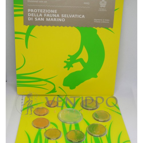 San Marino, Cartera oficial 9 Valores, 2023, Protección fauna selvática, FDC.