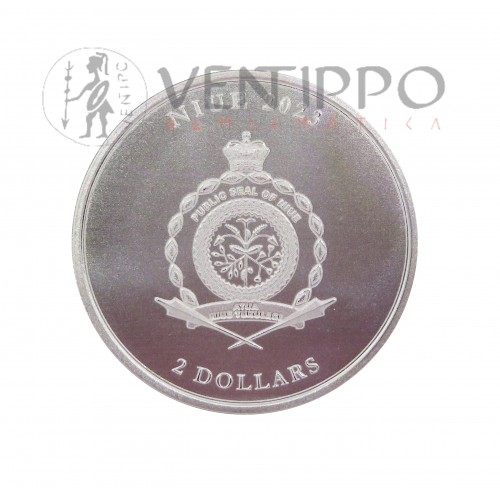 Niue, 2 $ Plata ( 1 OZ ley 999 mls. ) Magnum Opus 2023, BU