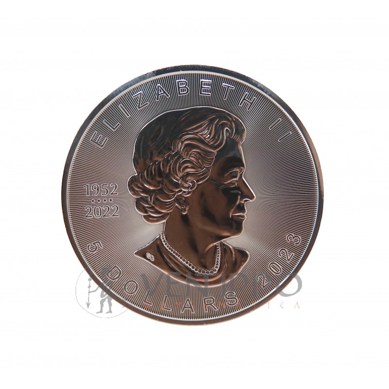 Canadá, 5 $ Plata ( 1 OZ  9999 mls ) Hoja de Arce / Big Bang, 2023 coloreada.
