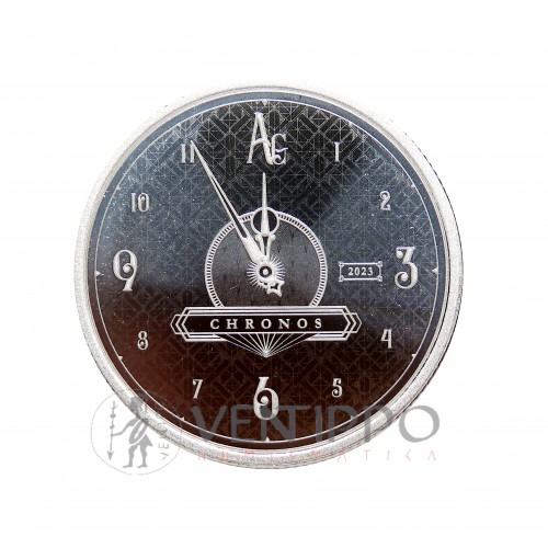 Niue, 2 $ Plata ( 1 OZ ley 999 mls. ) Chronos 2023, BU