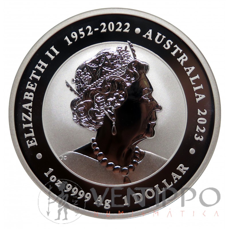 Australia, Dollar Plata ( 1 OZ ley 9999 mls ) 2013 Dragón & Koi, BU.