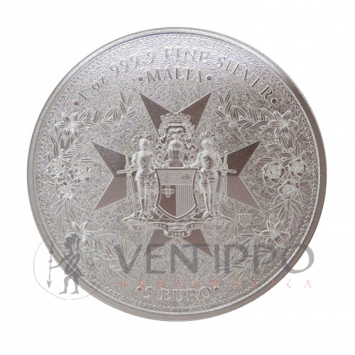 Malta, 5€ Plata ( 1 OZ Ley 999 mls ) 2023 Golden Eagle, BU.
