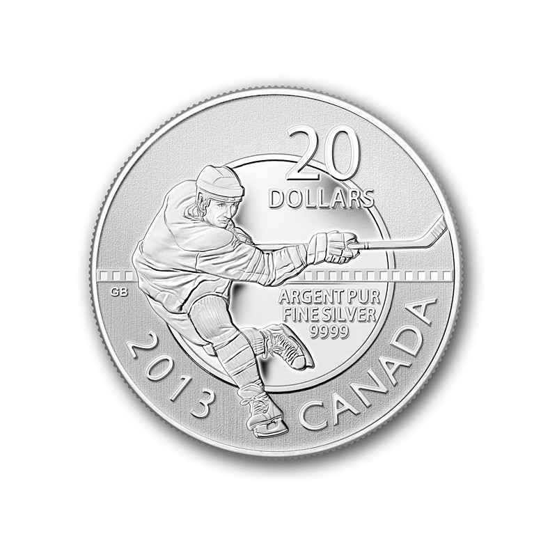 CANADÁ, 20 $ PLATA ( 7'96 grs., LEY 9999 mls. ), HOCKEY 2013