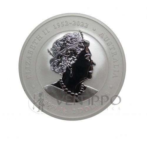 Australia, 2 Dollars Plata ( 62,20 gramos, ley 999 mls. ) Año del Dragón III, 2024, BU.