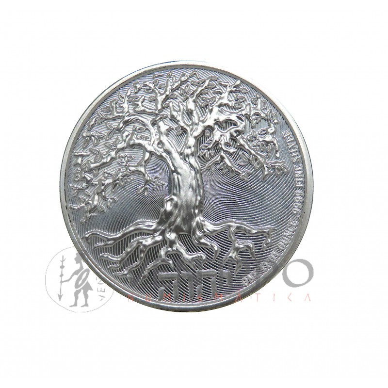 Niue, 2 $ Plata ( 1 OZ  999 mls ) Árbol de la Vida 2023, BU.