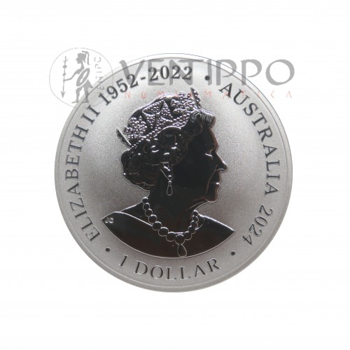 Australia, Dollar Plata ( 1 OZ 9999 mls . ) Serpiente Tigre, 2024, BU.
