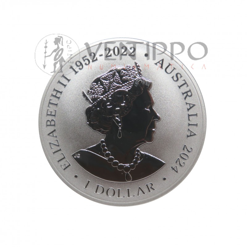 Australia, Dollar Plata ( 1 OZ 9999 mls . ) Serpiente Tigre, 2024, BU.