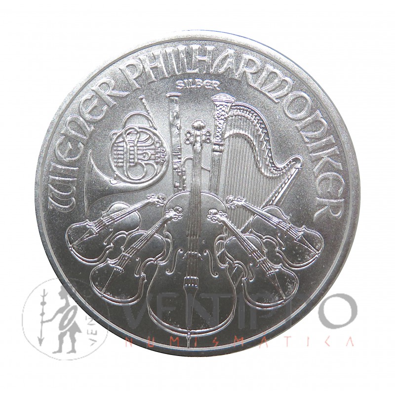 Austria, 1,5 € plata (1 OZ. ley 999 mls) Filarmónica 2024 SC