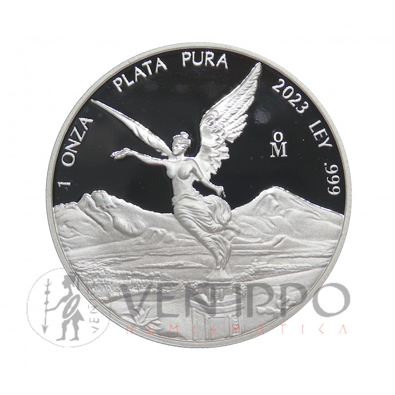 México, una Onza Plata ( 1 OZ ley 999 mls ) Libertad 2023, Proof.