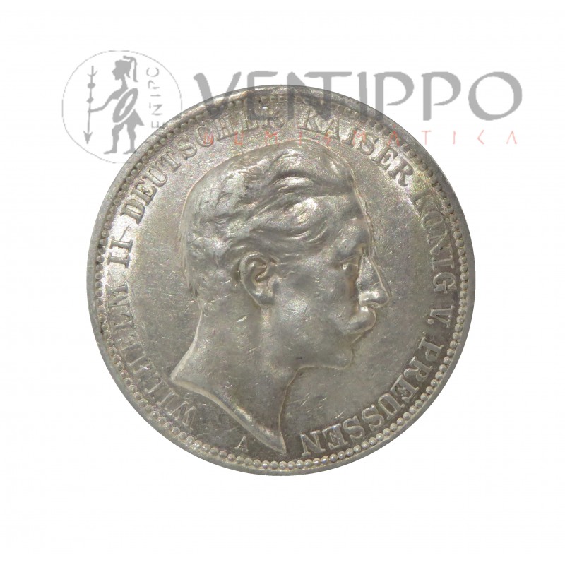 Estados Alemanes, Prusia, 3 Mark Plata 1911, MBC+ Estados Alemanes, Prusia, 3 Mark Plata 1911, MBC+