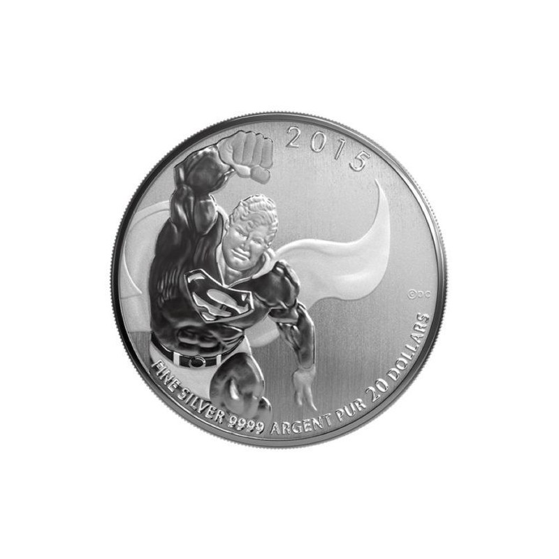 CANADÁ, 20 $ PLATA (7,96 grs ley 9999 mls), SUPERMAN 2015