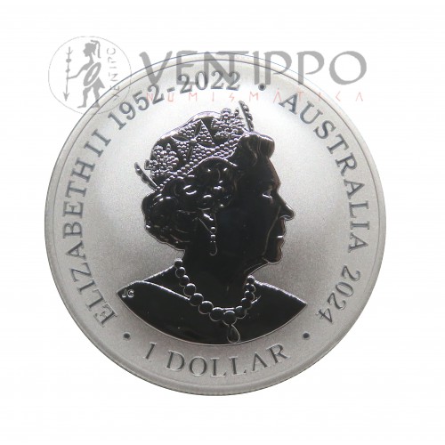 Australia, Dollar Plata ( 1 OZ ley 9999 mls ) 2024, Koala Ram, BU