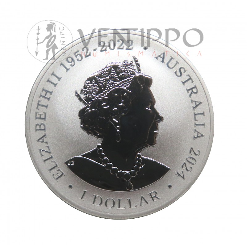 Australia, Dollar Plata ( 1 OZ ley 9999 mls ) 2024, Koala Ram, BU