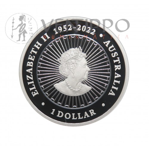 Australia, Dollar Plata ( 1 OZ 9999 mls ) 2024, Año Lunar Dragón Ópalo, Proof.
