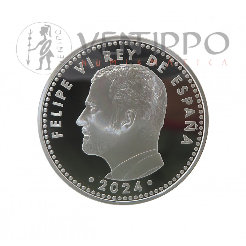 España, 10 € Plata  Proof, 2024, Campeones Eurocopa.