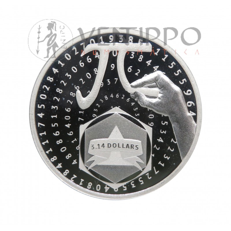 Islas Salomón, 3,14  $ Plata ( 1 OZ ley 999 mls. ) Serie Número Pi 2024, BU.