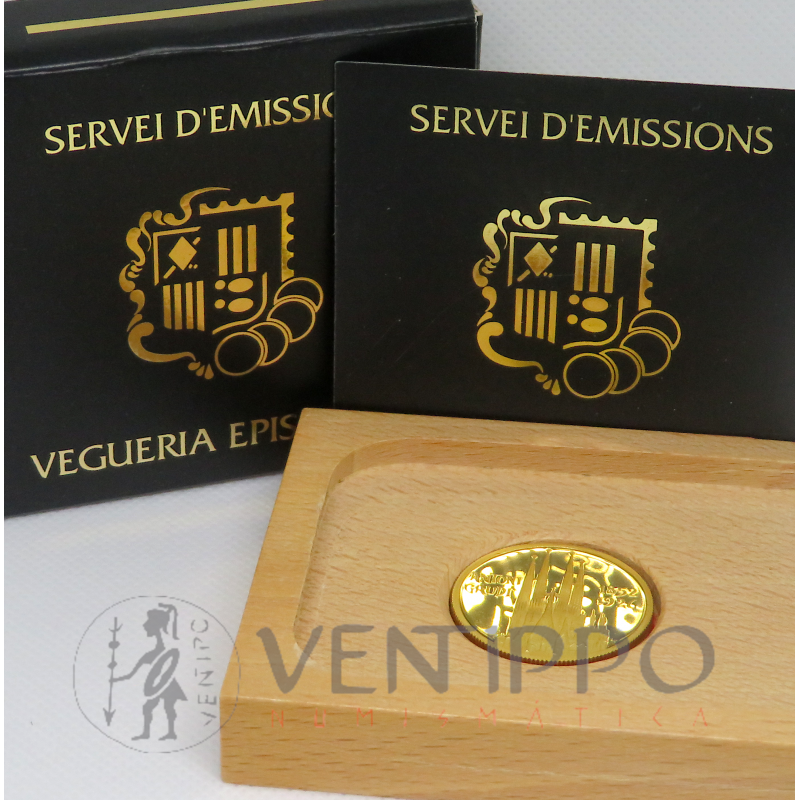Andorra, 50 Diners Oro ( 17,02 grs ley 917 mls ) 1990, Sagrada Familia Gaudí, Prooflike. Andorra, 50 Diners Oro ( 17,02 grs ley 917 mls ) 1990, Sagrada Familia Gaudí, Prooflike.