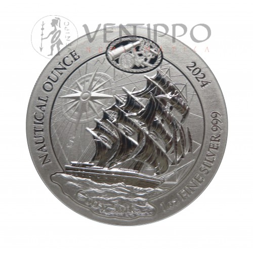 Ruanda, 50 Francs Plata ( 1 OZ ley 999 mls. ) Serie Naútica Cutty Sark, 2024, BU.