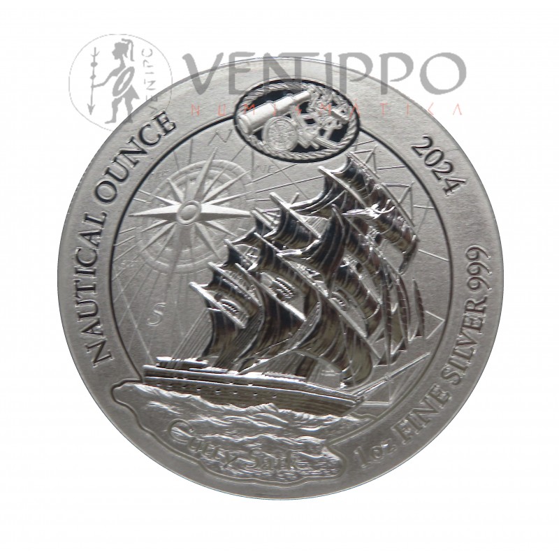 Ruanda, 50 Francs Plata ( 1 OZ ley 999 mls. ) Serie Naútica Cutty Sark, 2024, BU.