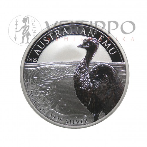 Australia, Dollar Plata ( 1 OZ ley 999 mls ) Emu 2024,  BU.