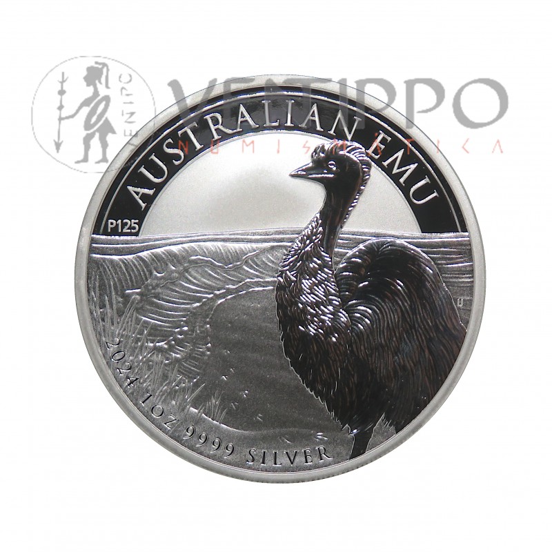 Australia, Dollar Plata ( 1 OZ ley 999 mls ) Emu 2024,  BU.