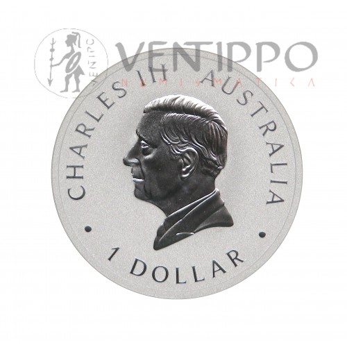 Australia, Dollar Plata ( 1 OZ ley 999 mls ) Emu 2024,  BU.