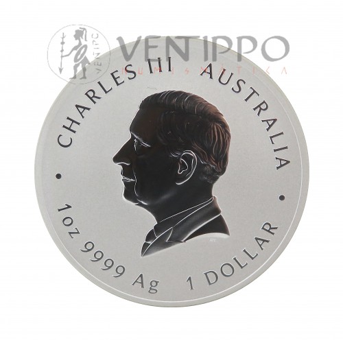 Australia, 1 $ Plata ( 1  OZ  9999 mls ) Año de la Serpiente III, 2025 BU.