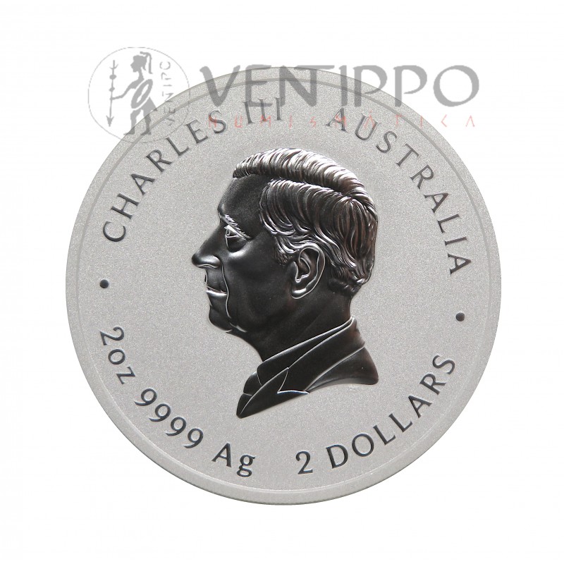 Australia, 2$ Plata ( 62'20 grs ley 9999 mls ) Año de la Serpiente III, 25, BU