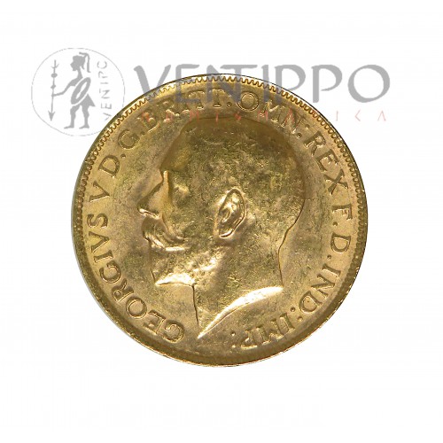Australia, Sovereign Oro ( 7'99 grs ley 917 mls ) 1920 Perth, EBC-